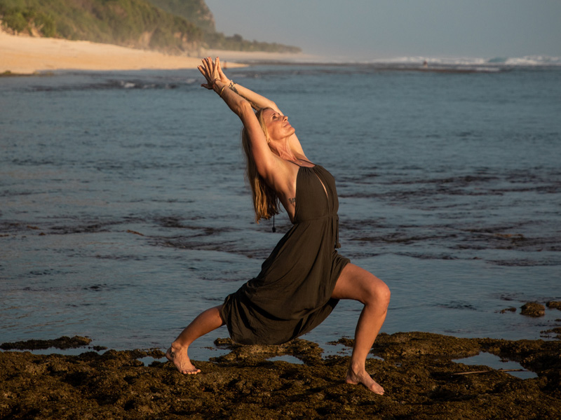 Katie Nesbitt Warrior yoga pose