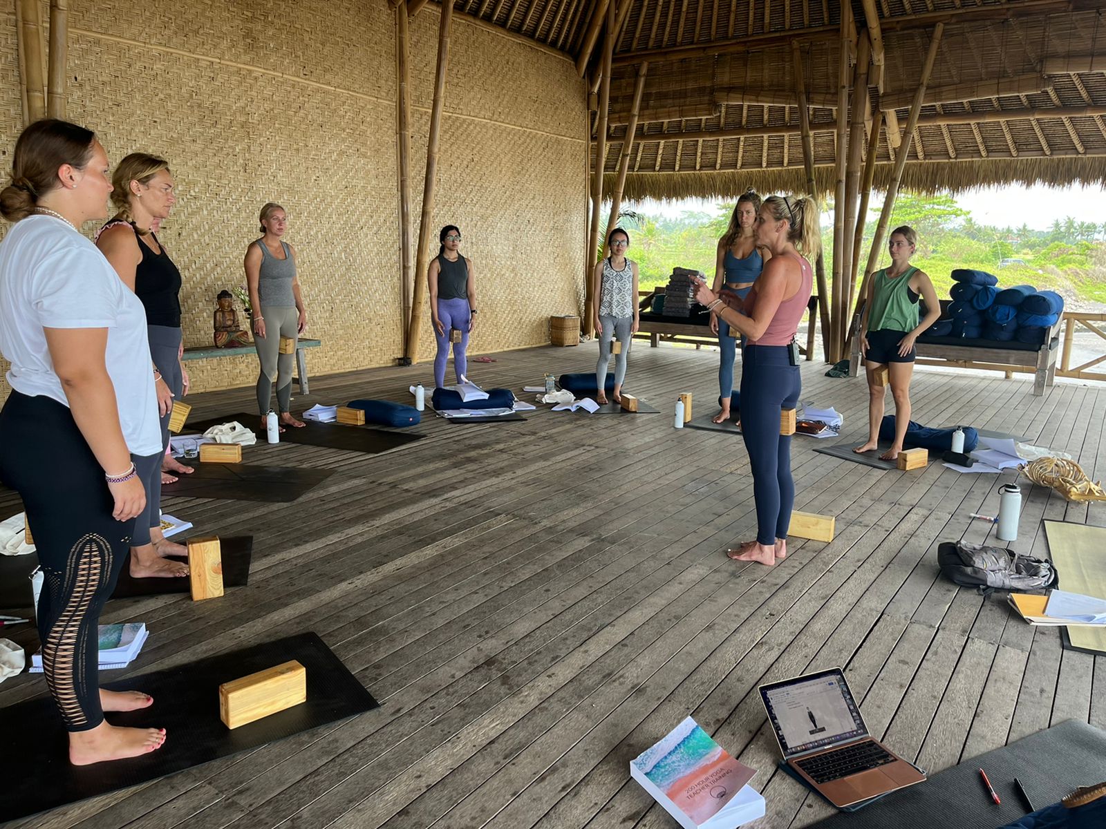 Katie Nesbitt teaching a 300-hr Yoga Teacher Training